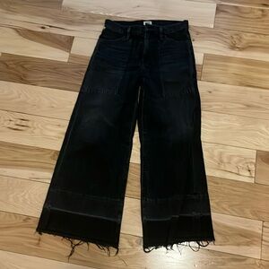 Wide Leg Black Denim